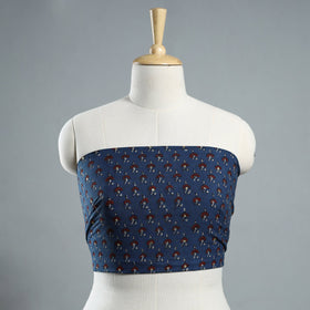 Buy Hand Embroidered Ajrakh Cotton Blouse Piece 12 