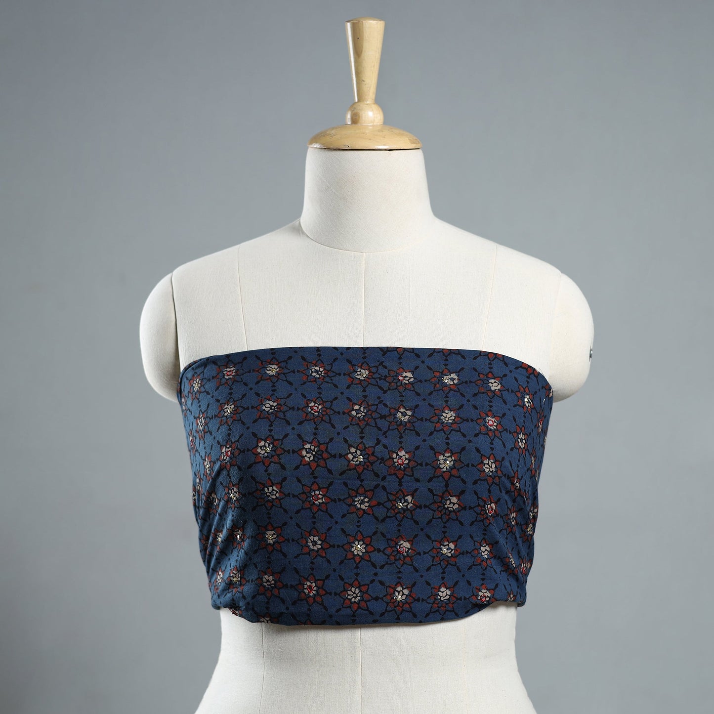 Hand embroidered cotton blouse piece 21 - handcrafted