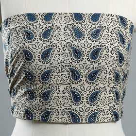 Buy Hand Embroidered Ajrakh Cotton Blouse Piece 27 Online at iTokri.com