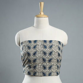 Buy Hand Embroidered Ajrakh Cotton Blouse Piece 27 Online at iTokri.com