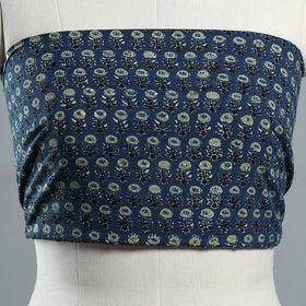 Buy Hand Embroidered Ajrakh Cotton Blouse Piece 32 Online at iTokri.com