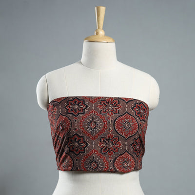 Hand embroidered cotton blouse piece 33 - handcrafted