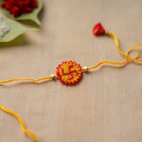 Buy Hand Embroidered Felt Work & Beadwork Om Rakhi 204 Online at iTokri.com