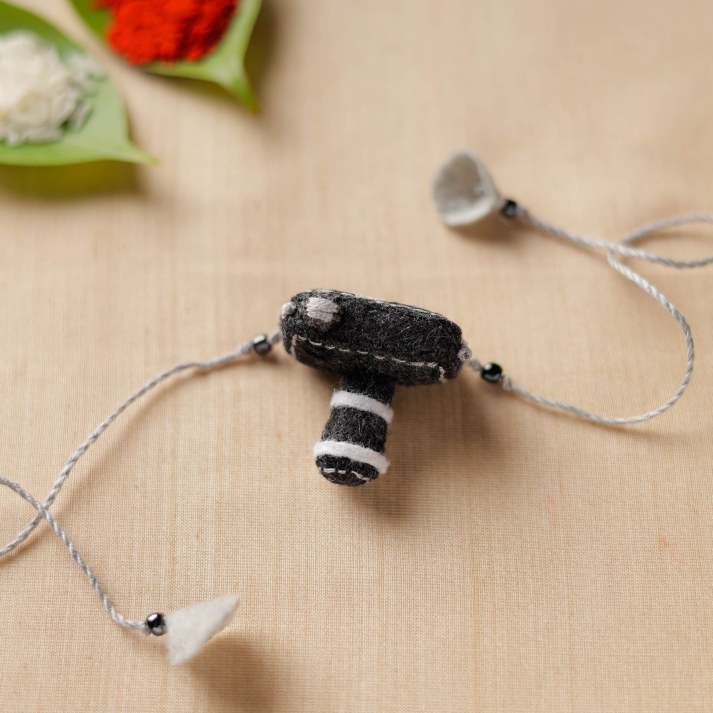 Buy Hand Embroidered Felt Work Bal krishna Rakhi 155 Online at iTokri.com