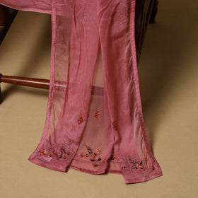 Hand embroidered georgette 3pc unstitched dress material 06