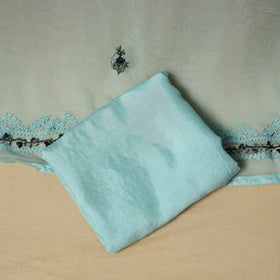 Hand embroidered georgette 3pc unstitched dress material 11