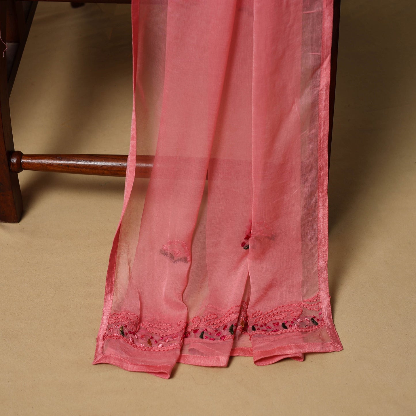 Hand embroidered georgette 3pc unstitched dress material 12