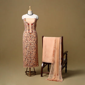 Hand embroidered georgette 3pc unstitched dress material 14