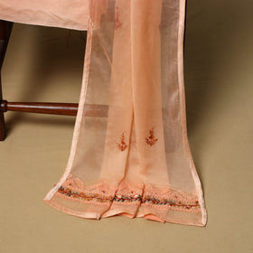 Hand embroidered georgette 3pc unstitched dress material 14