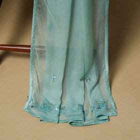 Hand embroidered georgette 3pc unstitched dress material 15