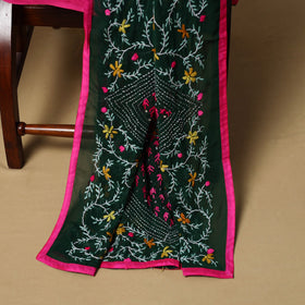 Hand embroidered georgette 3pc unstitched dress material 48