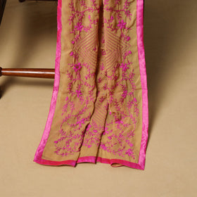 Hand embroidered georgette 3pc unstitched dress material 53