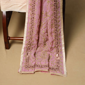 Hand embroidered georgette 3pc unstitched dress material 55