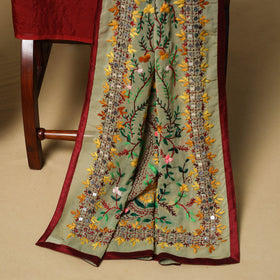 Hand embroidered georgette 3pc unstitched dress material 58