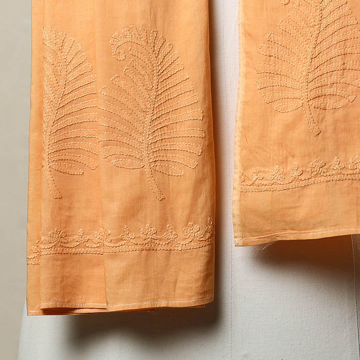Hand embroidered lucknow chikankari cotton stole 18