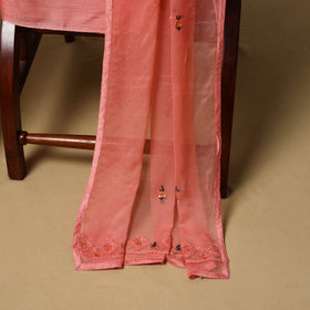 Hand embroidered muslin 3pc unstitched dress material 20