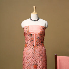 Hand embroidered muslin 3pc unstitched dress material 20