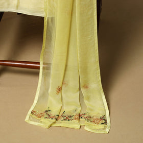 Hand embroidered muslin 3pc unstitched dress material 21