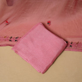 Hand embroidered muslin 3pc unstitched dress material 25