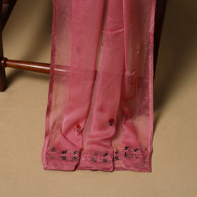 Hand embroidered muslin 3pc unstitched dress material 25