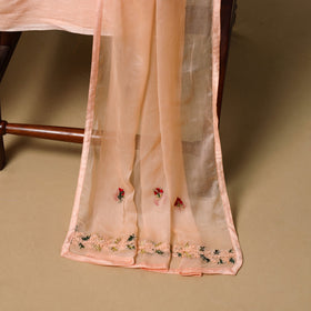 Hand embroidered muslin 3pc unstitched dress material 26