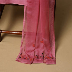 Hand embroidered muslin 3pc unstitched dress material 27