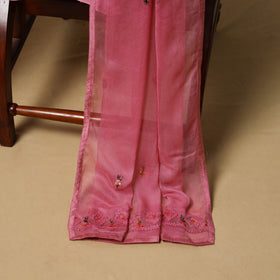 Hand embroidered muslin 3pc unstitched dress material 30