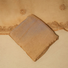 Hand embroidered muslin 3pc unstitched dress material 43