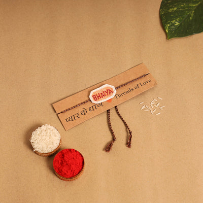 Hand Embroidered Thread Work Rakhi