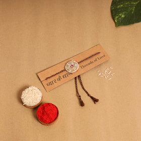 Hand Embroidered Thread Work Rakhi