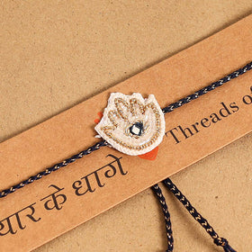 Hand Embroidered Thread Work Rakhi