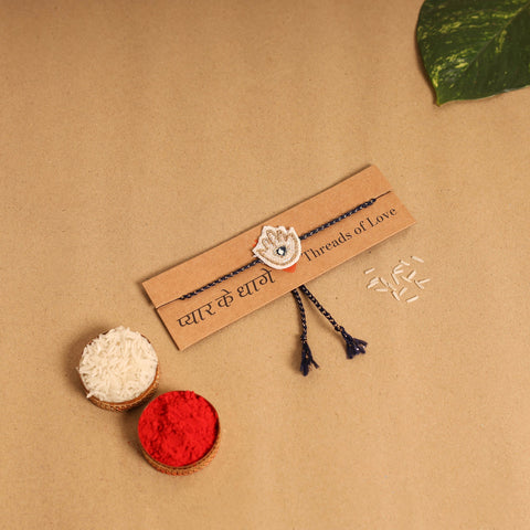 Hand Embroidered Thread Work Rakhi