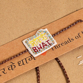 Hand Embroidered Thread Work Rakhi