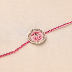 Hand Embroidered Thread Work Rakhi