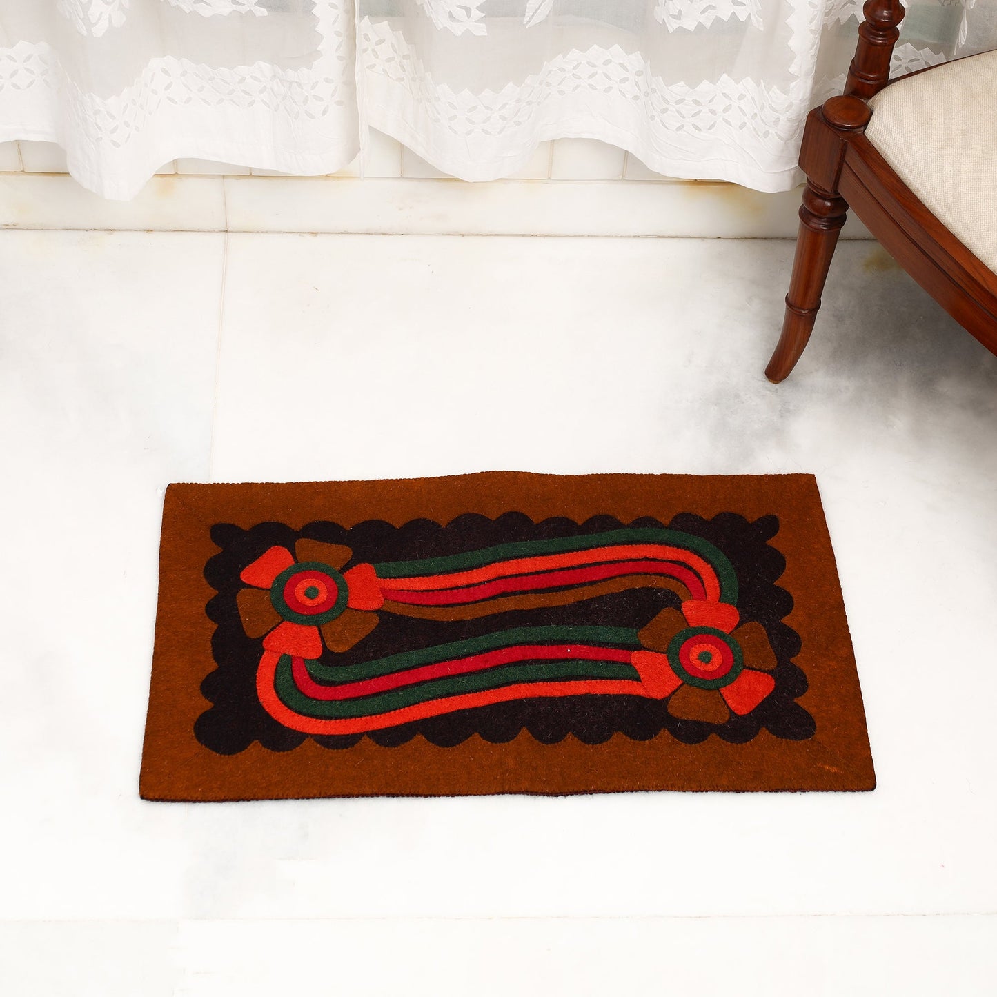  Hand Felted Pure Wool Namda Door Mat 