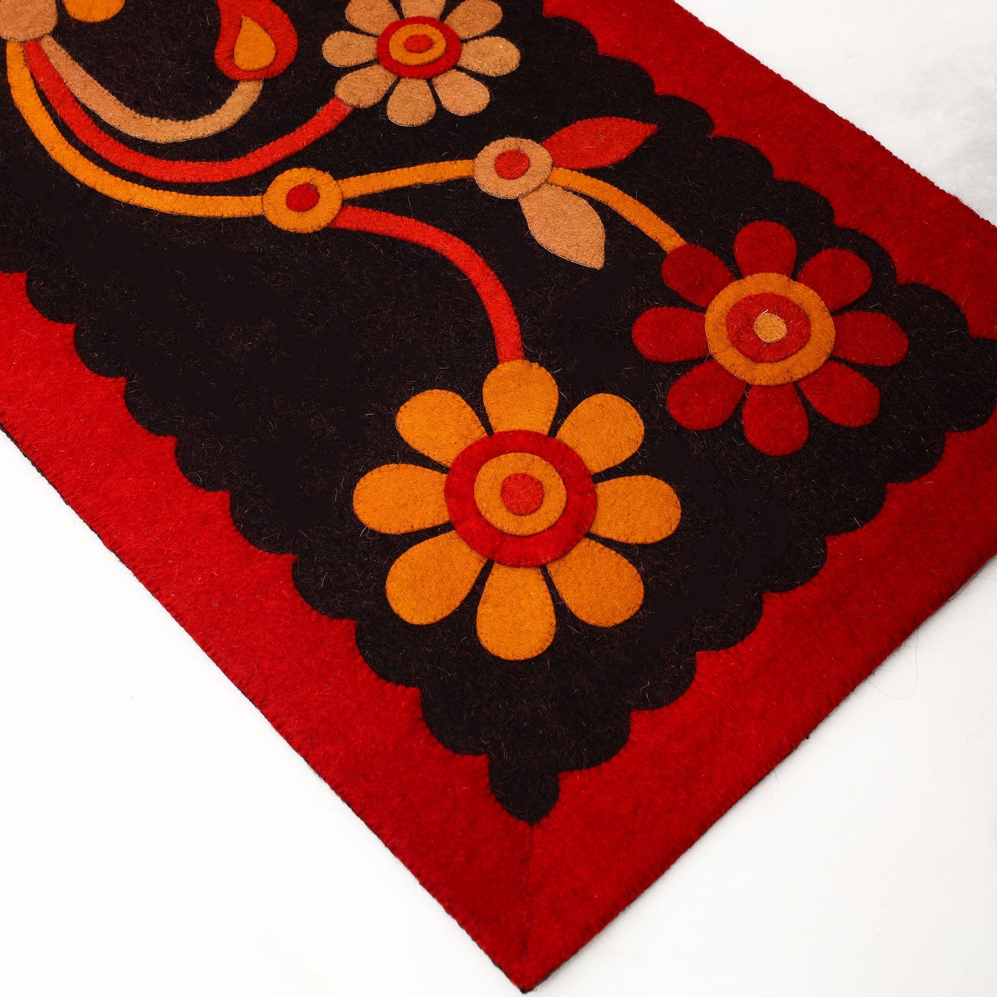  Hand Felted Pure Wool Namda Floor Mat 