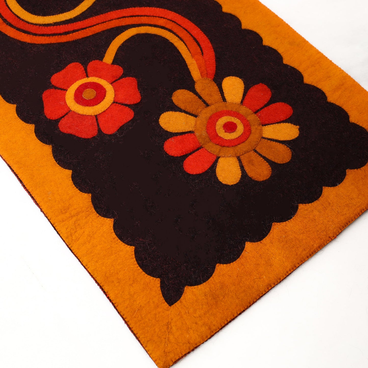  Hand Felted Pure Wool Namda Floor Mat 