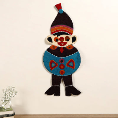  Hand Felted Pure Wool Namda Joker Wall Hanging 
