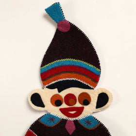  Hand Felted Pure Wool Namda Joker Wall Hanging 