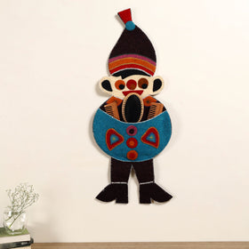  Hand Felted Pure Wool Namda Joker Wall Hanging 