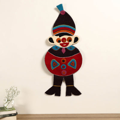  Hand Felted Pure Wool Namda Joker Wall Hanging 