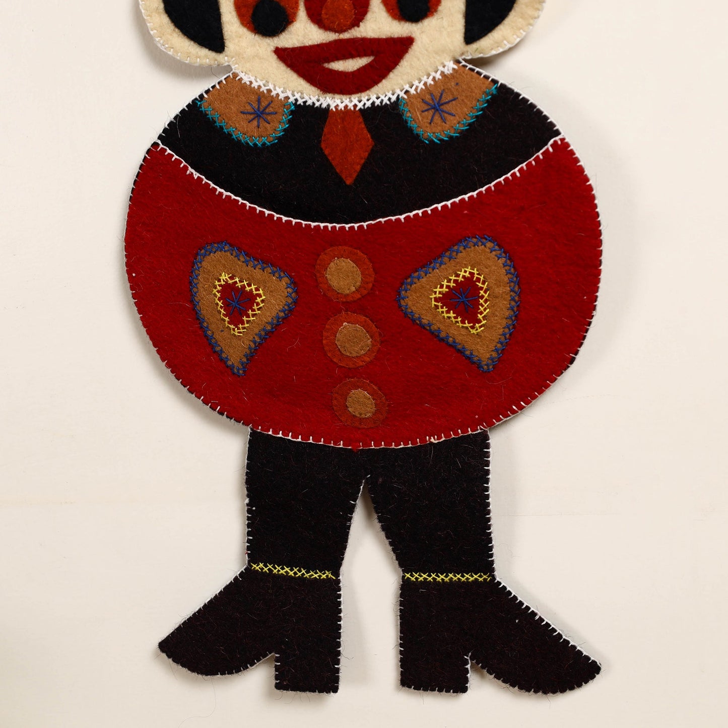 Hand Felted Pure Wool Namda Joker Wall Hanging 