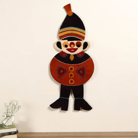  Hand Felted Pure Wool Namda Joker Wall Hanging 