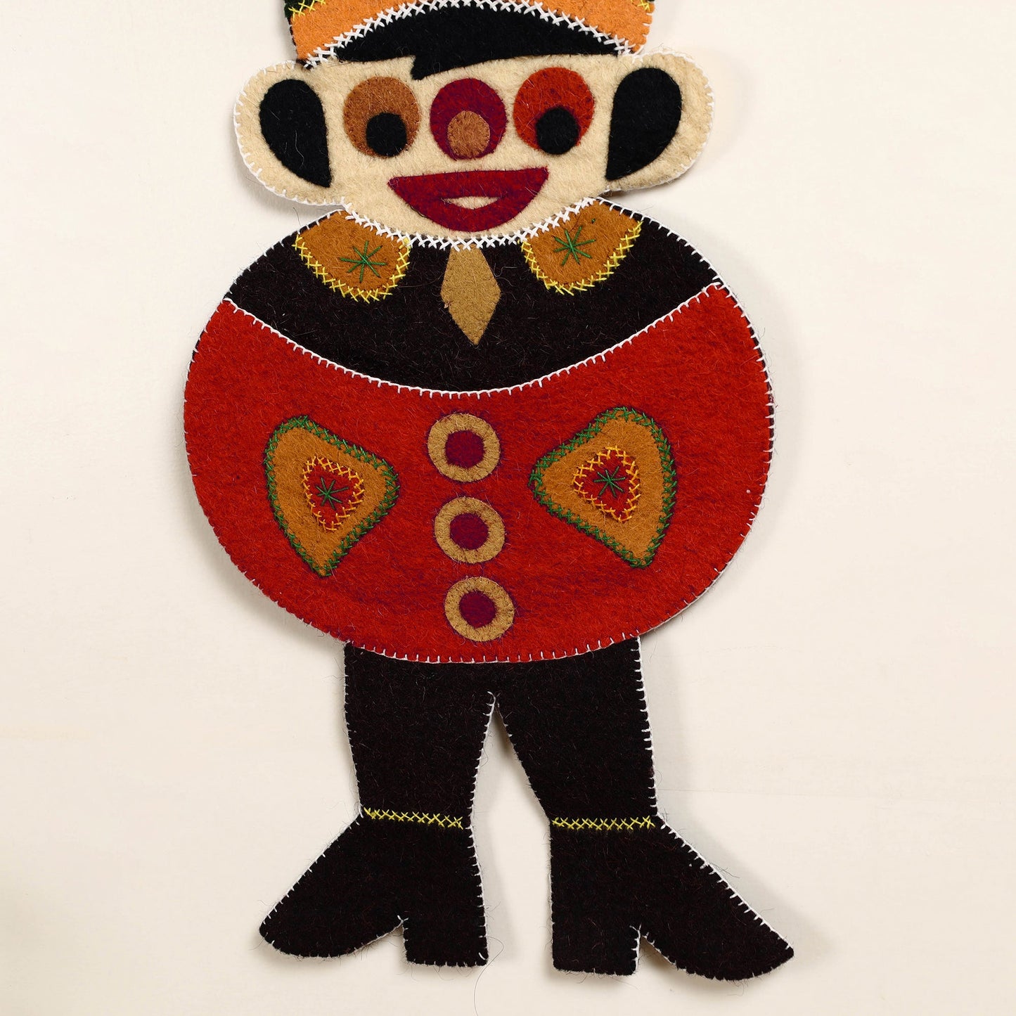  Hand Felted Pure Wool Namda Joker Wall Hanging 