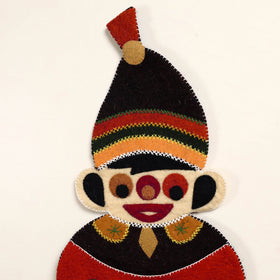  Hand Felted Pure Wool Namda Joker Wall Hanging 