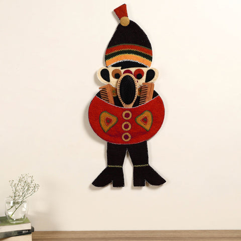  Hand Felted Pure Wool Namda Joker Wall Hanging 