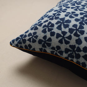 Hand indigo bagru cushion cover 47 - handcrafted