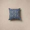 Hand indigo bagru cushion cover 47 - handcrafted