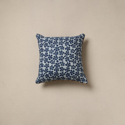 Hand indigo bagru cushion cover 47 - handcrafted