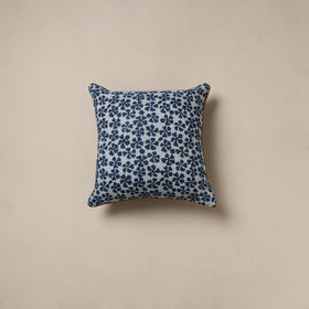 Hand indigo bagru cushion cover 47 - handcrafted